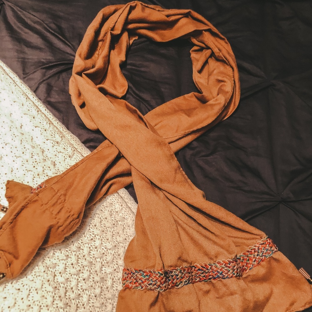 Tan Tassel Scarf